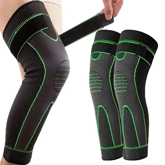 2 Pcs Leg Warmer with Belt - Gym Compression Knee Pad with Strap -2 Pcs Leg Warmer with Belt