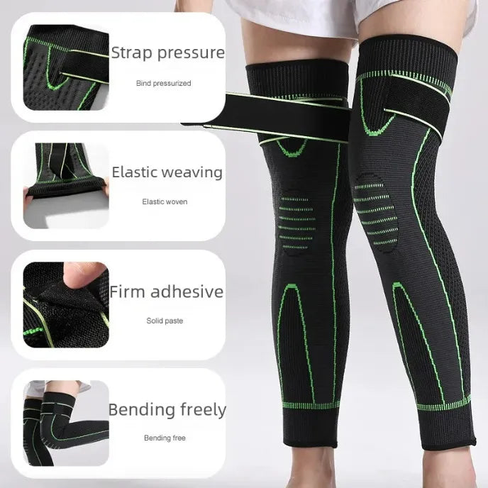 2 Pcs Leg Warmer with Belt - Gym Compression Knee Pad with Strap -2 Pcs Leg Warmer with Belt