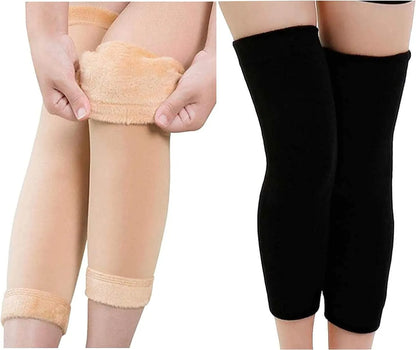 Winter Knee Warmer Unisex Wool Elastic Thermal Knee Pads | Warm Breathable Knee Sleeves for Men & Women – Outdoor Sports & Pain Relief